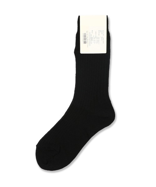 beautiful people(ビューティフルピープル)の「beautiful people wool ribsocks 1245511946(ソックス/靴下・レディース・ブラック/オフホワイト・FREE)」の4枚目の写真