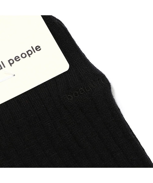 beautiful people(ビューティフルピープル)の「beautiful people wool ribsocks 1245511946(ソックス/靴下・レディース・ブラック/オフホワイト・FREE)」の5枚目の写真