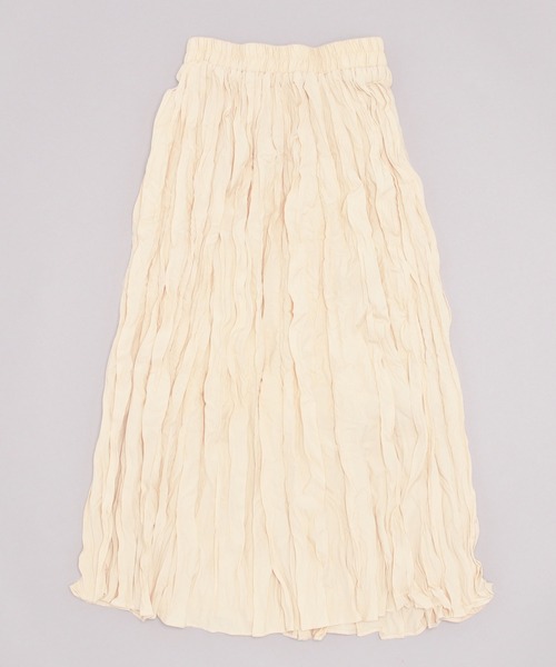 Dream garden（ドリームガーデン）の「YUGA  皺加工フレアスカート（スカート・レディース・ホワイト/ブラック/オフホワイト・FREE）」の8枚目の写真