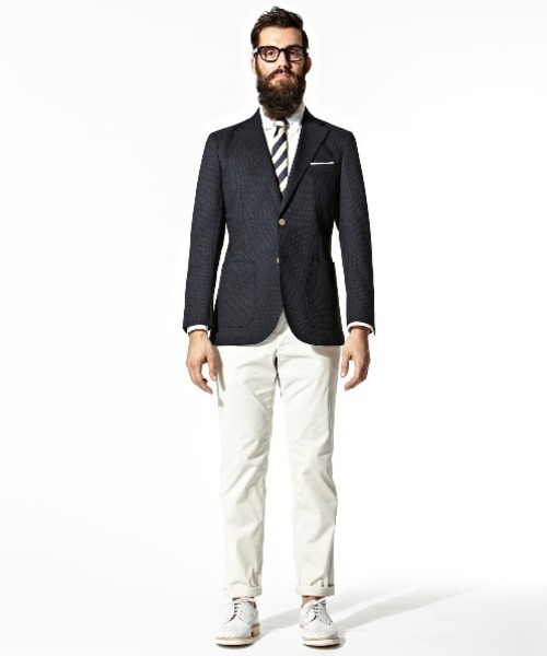 MACKINTOSH PHILOSOPHY（ﾏｯｷﾝﾄｯｼｭ ﾌｨﾛｿﾌｨｰ）の「カラーピケテーパードパンツ（その他パンツ・メンズ・ダークネイビー/オフホワイト/レッド/ネイビー/ベージュ/イエロー・38/44/42/36/40）」の17枚目の写真