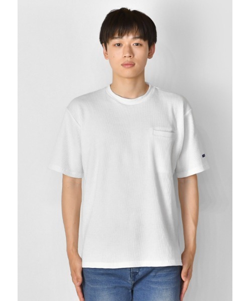 EVOLUTION(エボリューション)の「ちょっとリッチな大人のワッフルTシャツ(Tシャツ/カットソー・メンズ・ネイビー/オフホワイト/ホワイト系その他2/ブルー系その他2・MEDIUM/LARGE/X-LARGE/XX-LARGE)」の14枚目の写真