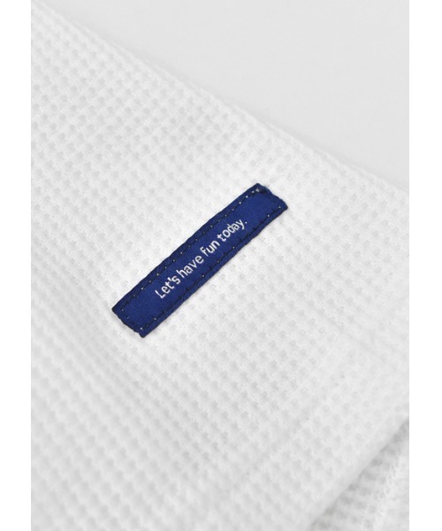 EVOLUTION(エボリューション)の「ちょっとリッチな大人のワッフルTシャツ(Tシャツ/カットソー・メンズ・ネイビー/オフホワイト/ホワイト系その他2/ブルー系その他2・MEDIUM/LARGE/X-LARGE/XX-LARGE)」の9枚目の写真