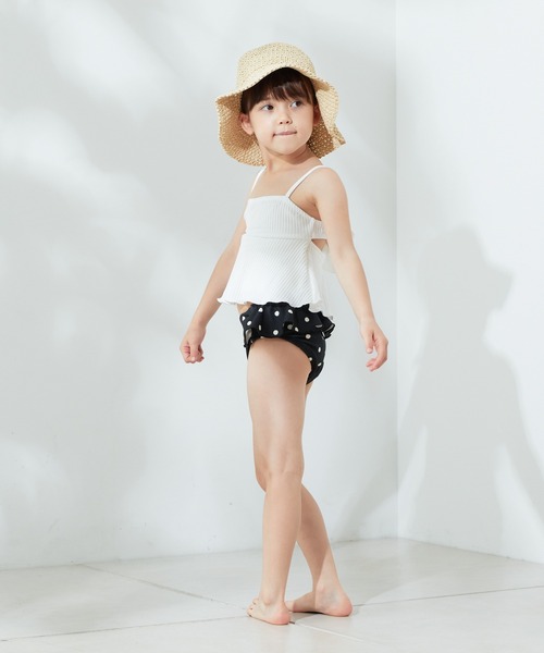 Chico(チコ)の「【水着/トップス】Kids ペプラムバックリボントップス(水着・キッズ・ホワイト/ホワイト系その他2/ブラック系その他2/ブルー・110/130)」の14枚目の写真