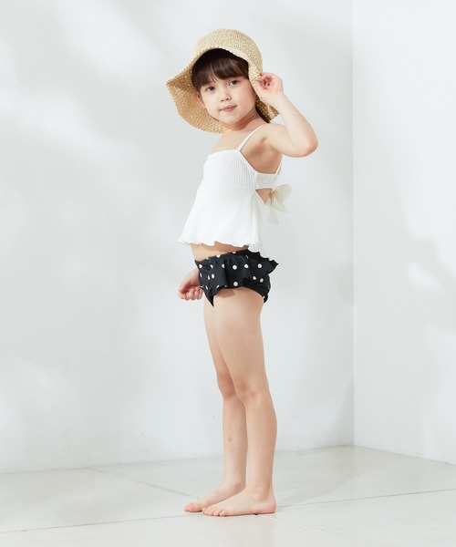 Chico(チコ)の「【水着/トップス】Kids ペプラムバックリボントップス(水着・キッズ・ホワイト/ホワイト系その他2/ブラック系その他2/ブルー・110/130)」の12枚目の写真