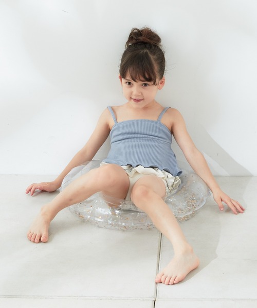 Chico(チコ)の「【水着/トップス】Kids ペプラムバックリボントップス(水着・キッズ・ホワイト/ホワイト系その他2/ブラック系その他2/ブルー・110/130)」の20枚目の写真