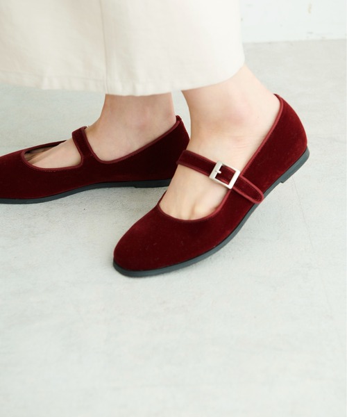 FREE'S MART（フリーズマート）の「◆ストラップシューズ（バレエシューズ・レディース・ブラック/ホワイト系その他/レッド・SMALL/MEDIUM）」の6枚目の写真