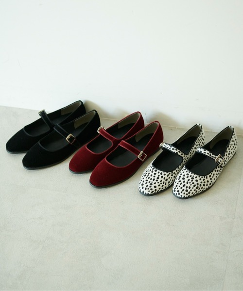 FREE'S MART（フリーズマート）の「◆ストラップシューズ（バレエシューズ・レディース・ブラック/ホワイト系その他/レッド・SMALL/MEDIUM）」の10枚目の写真