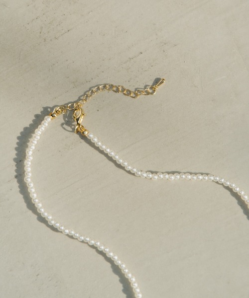 MERLOT（メルロー）の「パールハートネックレス（ネックレス・レディース・ホワイト・FREE）」の4枚目の写真