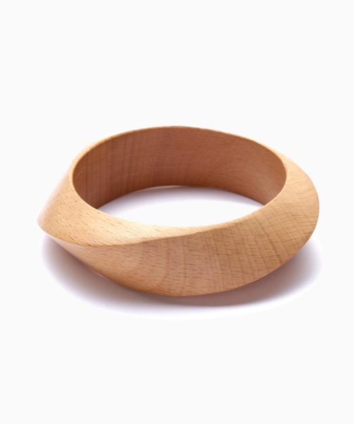 ROSE BUD（ローズバッド）の「ウッドバングル（バングル/リストバンド・レディース・ベージュ・FREE）」の3枚目の写真