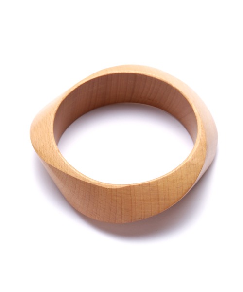 ROSE BUD（ローズバッド）の「ウッドバングル（バングル/リストバンド・レディース・ベージュ・FREE）」の4枚目の写真