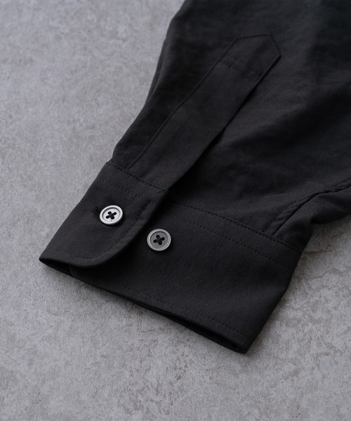 BRICK & SONS(ブリックアンドサンズ)の「リラックスラグランスリーブシャツ<ブラック>(シャツ/ブラウス・メンズ・ブラック・LL/M/L/S)」の2枚目の写真