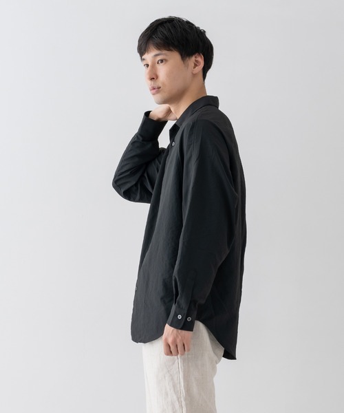 BRICK & SONS(ブリックアンドサンズ)の「リラックスラグランスリーブシャツ<ブラック>(シャツ/ブラウス・メンズ・ブラック・LL/M/L/S)」の7枚目の写真