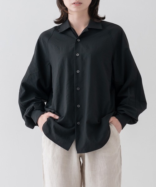 BRICK & SONS(ブリックアンドサンズ)の「リラックスラグランスリーブシャツ<ブラック>(シャツ/ブラウス・メンズ・ブラック・LL/M/L/S)」の9枚目の写真
