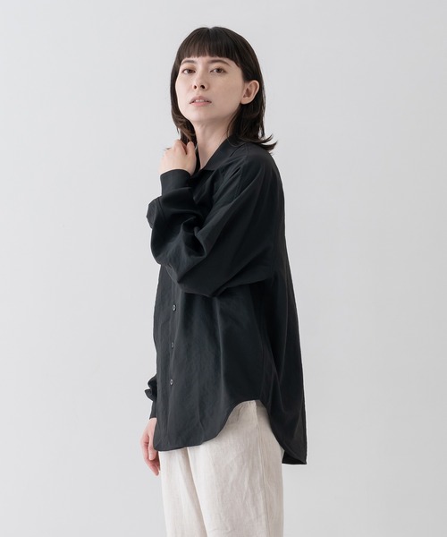 BRICK & SONS(ブリックアンドサンズ)の「リラックスラグランスリーブシャツ<ブラック>(シャツ/ブラウス・メンズ・ブラック・LL/M/L/S)」の11枚目の写真