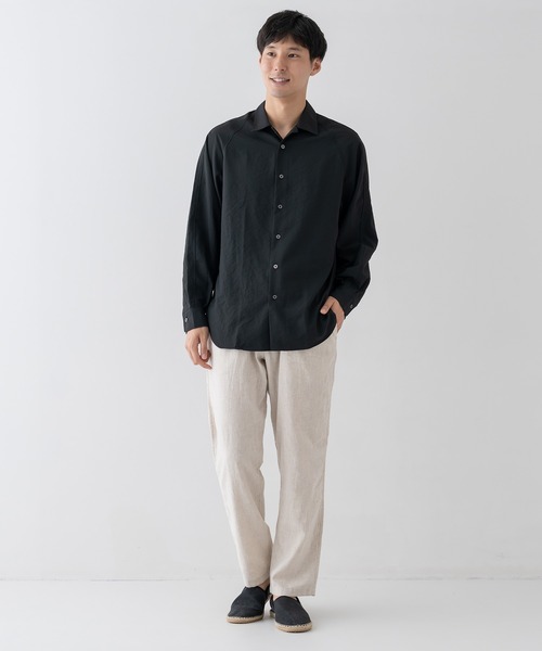 BRICK & SONS(ブリックアンドサンズ)の「リラックスラグランスリーブシャツ<ブラック>(シャツ/ブラウス・メンズ・ブラック・LL/M/L/S)」の15枚目の写真