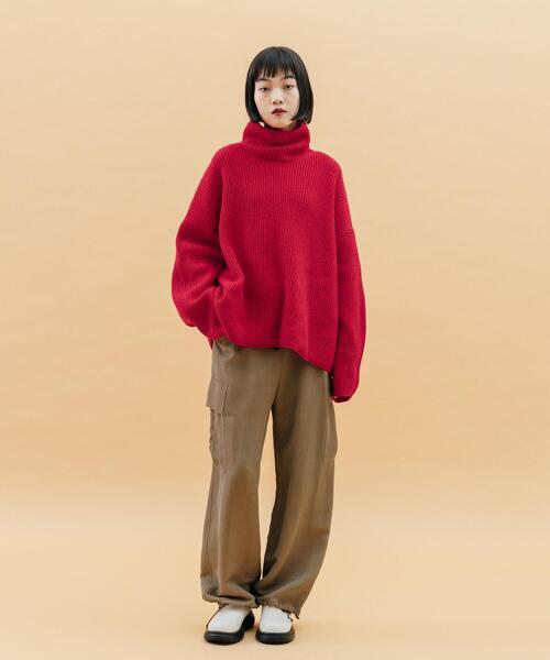 CITEN（シテン）の「＜CITEN＞ウエストイージー シャイニー カーゴパンツ（カーゴパンツ・レディース・ブラック/オリーブ/コバルトブルー/オフホワイト・S/M）」の9枚目の写真