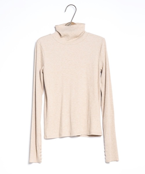 Crisp（クリスプ）の「タートルリブTシャツ（Tシャツ/カットソー・レディース・ブルー/ベージュ/ピンク/グリーン・FREE）」の13枚目の写真