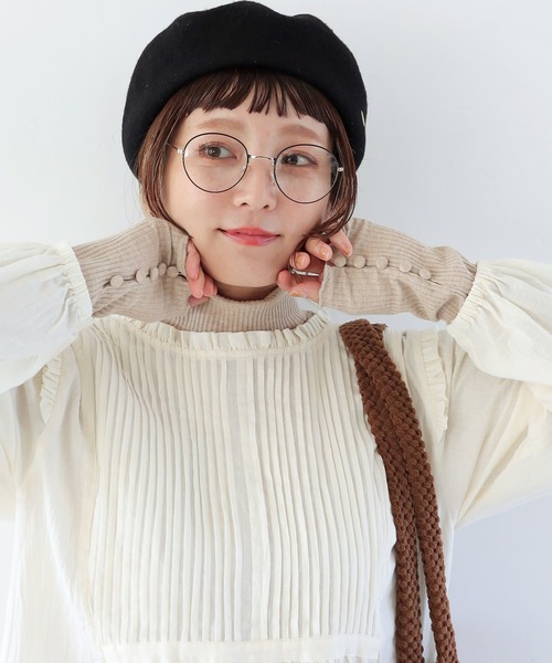 Crisp（クリスプ）の「タートルリブTシャツ（Tシャツ/カットソー・レディース・ブルー/ベージュ/ピンク/グリーン・FREE）」の18枚目の写真