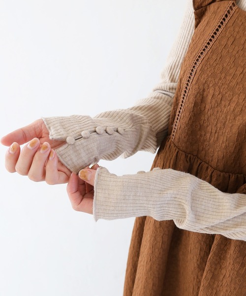 Crisp（クリスプ）の「タートルリブTシャツ（Tシャツ/カットソー・レディース・ブルー/ベージュ/ピンク/グリーン・FREE）」の21枚目の写真