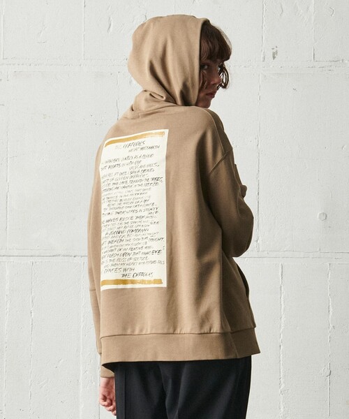 JOSEPH STUDIO（ジョゼフストゥディオ）の「フーディ THE DAFFODILS TYPOGRAPHY（パーカー・レディース・ブラック系/ベージュ系・SMALL/MEDIUM/LARGE）」の12枚目の写真