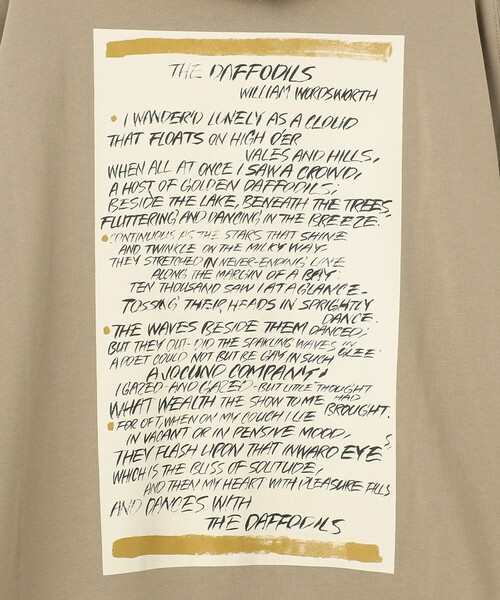 JOSEPH STUDIO（ジョゼフストゥディオ）の「フーディ THE DAFFODILS TYPOGRAPHY（パーカー・レディース・ブラック系/ベージュ系・SMALL/MEDIUM/LARGE）」の20枚目の写真