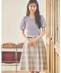 タータンチェックフレアースカート