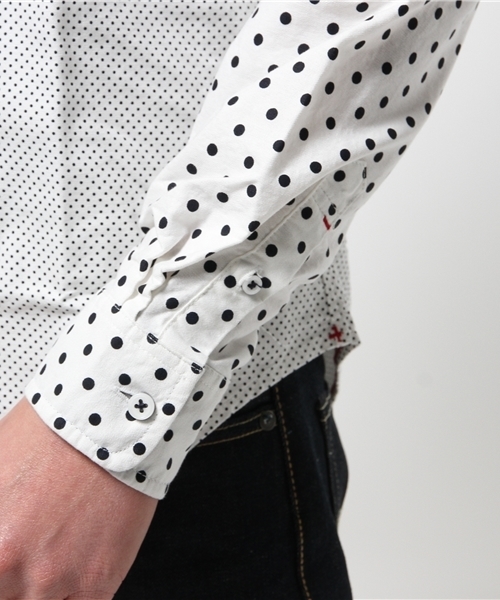 Bristol ドット柄シャツ Lサイズ Bristol ドット柄シャツ Lサイズ