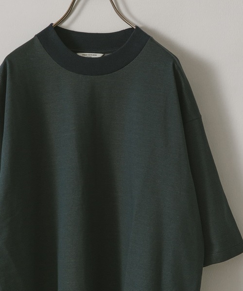 URBAN RESEARCH DOORS（アーバンリサーチドアーズ）の「ミジンボーダーモックネックタフTシャツ（Tシャツ/カットソー・メンズ・ネイビー/グレー系その他/ブルー系その他・MEDIUM/LARGE）」の3枚目の写真