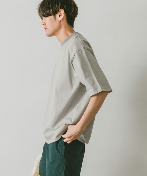 URBAN RESEARCH DOORS（アーバンリサーチドアーズ）の「ミジンボーダーモックネックタフTシャツ（Tシャツ/カットソー・メンズ・ネイビー/グレー系その他/ブルー系その他・MEDIUM/LARGE）」の4枚目の写真