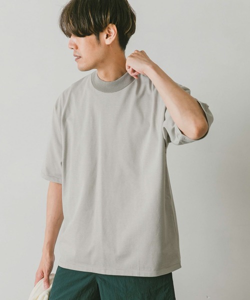 URBAN RESEARCH DOORS（アーバンリサーチドアーズ）の「ミジンボーダーモックネックタフTシャツ（Tシャツ/カットソー・メンズ・ネイビー/グレー系その他/ブルー系その他・MEDIUM/LARGE）」の5枚目の写真