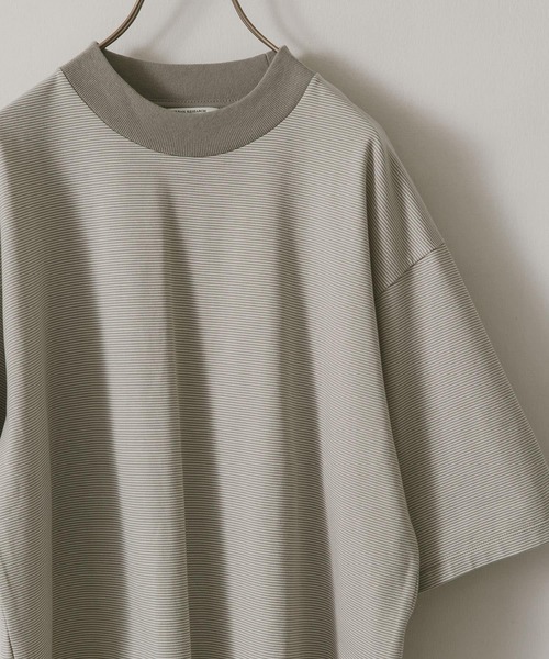 URBAN RESEARCH DOORS（アーバンリサーチドアーズ）の「ミジンボーダーモックネックタフTシャツ（Tシャツ/カットソー・メンズ・ネイビー/グレー系その他/ブルー系その他・MEDIUM/LARGE）」の9枚目の写真