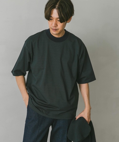 URBAN RESEARCH DOORS（アーバンリサーチドアーズ）の「ミジンボーダーモックネックタフTシャツ（Tシャツ/カットソー・メンズ・ネイビー/グレー系その他/ブルー系その他・MEDIUM/LARGE）」の12枚目の写真