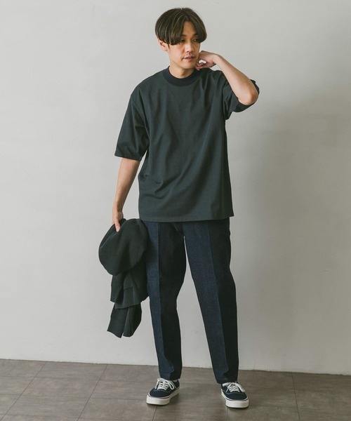 URBAN RESEARCH DOORS（アーバンリサーチドアーズ）の「ミジンボーダーモックネックタフTシャツ（Tシャツ/カットソー・メンズ・ネイビー/グレー系その他/ブルー系その他・MEDIUM/LARGE）」の16枚目の写真