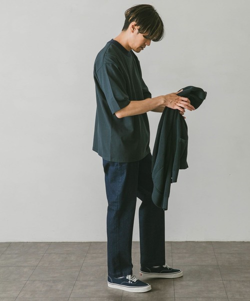 URBAN RESEARCH DOORS（アーバンリサーチドアーズ）の「ミジンボーダーモックネックタフTシャツ（Tシャツ/カットソー・メンズ・ネイビー/グレー系その他/ブルー系その他・MEDIUM/LARGE）」の17枚目の写真