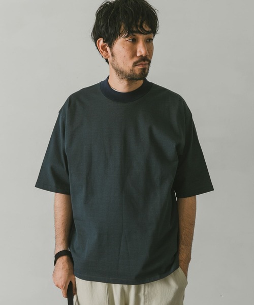 URBAN RESEARCH DOORS（アーバンリサーチドアーズ）の「ミジンボーダーモックネックタフTシャツ（Tシャツ/カットソー・メンズ・ネイビー/グレー系その他/ブルー系その他・MEDIUM/LARGE）」の19枚目の写真