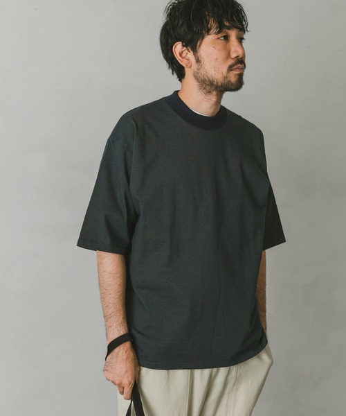 URBAN RESEARCH DOORS（アーバンリサーチドアーズ）の「ミジンボーダーモックネックタフTシャツ（Tシャツ/カットソー・メンズ・ネイビー/グレー系その他/ブルー系その他・MEDIUM/LARGE）」の20枚目の写真