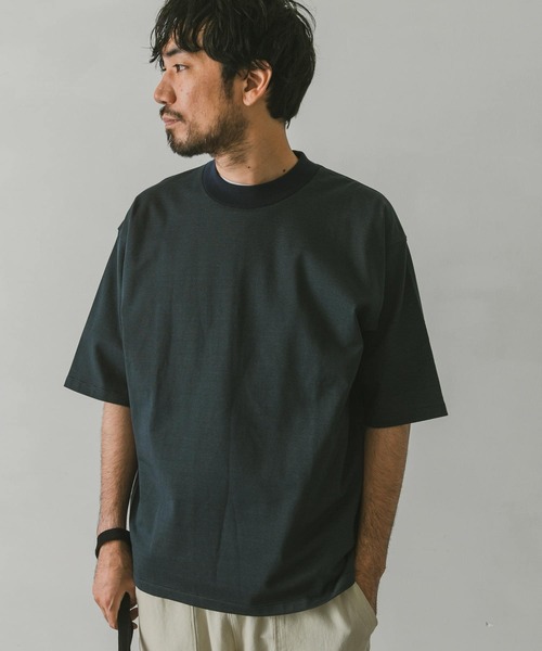 URBAN RESEARCH DOORS（アーバンリサーチドアーズ）の「ミジンボーダーモックネックタフTシャツ（Tシャツ/カットソー・メンズ・ネイビー/グレー系その他/ブルー系その他・MEDIUM/LARGE）」の21枚目の写真