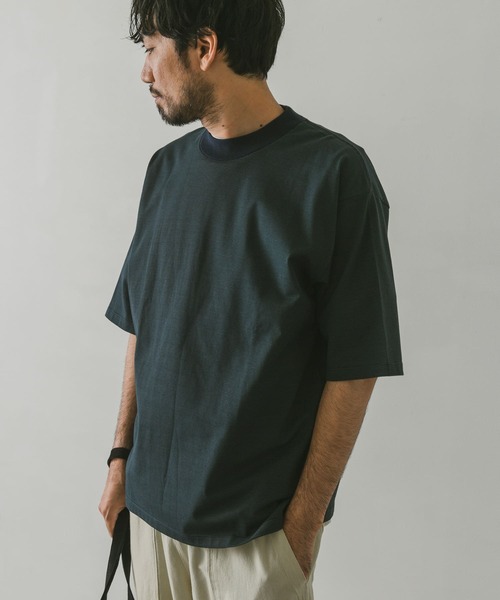 URBAN RESEARCH DOORS（アーバンリサーチドアーズ）の「ミジンボーダーモックネックタフTシャツ（Tシャツ/カットソー・メンズ・ネイビー/グレー系その他/ブルー系その他・MEDIUM/LARGE）」の22枚目の写真