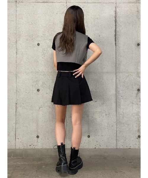 ENVYM(アンビー)の「コンパクトベスト(その他アウター・レディース・ブラック/グレー/ストライプ・FREE)」の6枚目の写真