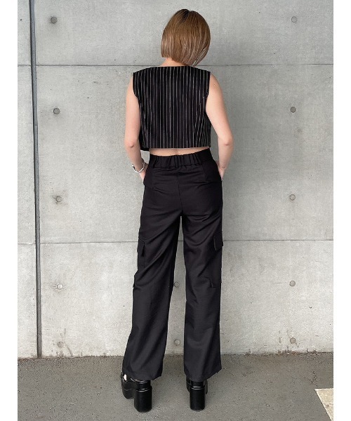 ENVYM(アンビー)の「コンパクトベスト(その他アウター・レディース・ブラック/グレー/ストライプ・FREE)」の16枚目の写真