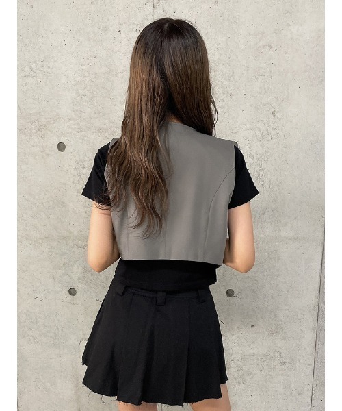 ENVYM(アンビー)の「コンパクトベスト(その他アウター・レディース・ブラック/グレー/ストライプ・FREE)」の18枚目の写真