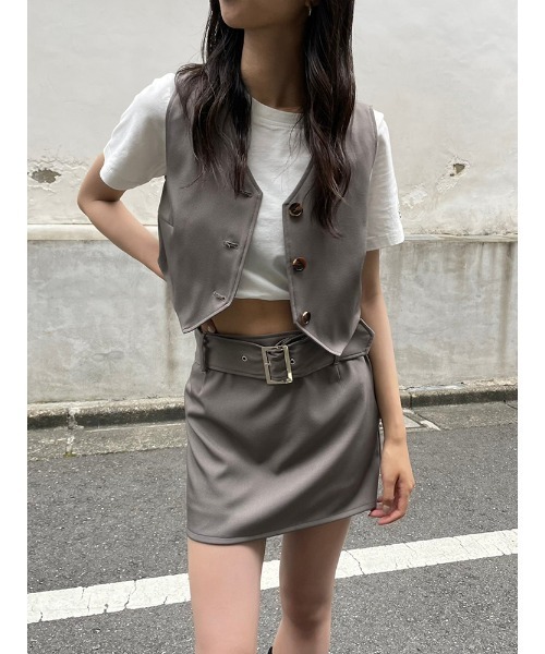 ENVYM(アンビー)の「コンパクトベスト(その他アウター・レディース・ブラック/グレー/ストライプ・FREE)」の20枚目の写真