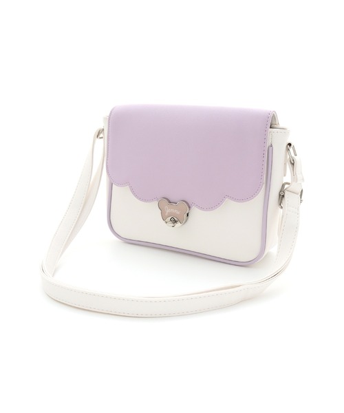 JENNI（ジェニィ）の「ベアターンロックショルダーバッグ（ショルダーバッグ・キッズ・ブラック/オフホワイト/ラベンダー・F）」の4枚目の写真