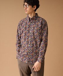 40ｃｔ＆525 | 【Sサイズ～】総柄プリント ボタンダウンシャツ(シャツ/ブラウス)
