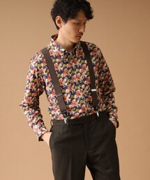 40ｃｔ＆525 | 【Sサイズ～】総柄プリント ボタンダウンシャツ(シャツ/ブラウス)