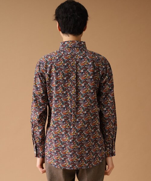 40ｃｔ＆525（フォーティーカラッツアンドゴーニーゴ）の「◆【Sサイズ～】総柄プリント ボタンダウンシャツ（シャツ/ブラウス・メンズ・ネイビー系/ホワイト系1/ダークブラウン系/オレンジ系5・02/04/01/03）」の8枚目の写真