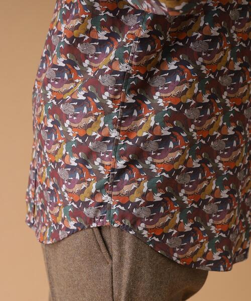 40ｃｔ＆525（フォーティーカラッツアンドゴーニーゴ）の「◆【Sサイズ～】総柄プリント ボタンダウンシャツ（シャツ/ブラウス・メンズ・ネイビー系/ホワイト系1/ダークブラウン系/オレンジ系5・02/04/01/03）」の12枚目の写真