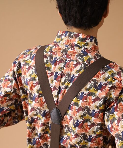 40ｃｔ＆525（フォーティーカラッツアンドゴーニーゴ）の「◆【Sサイズ～】総柄プリント ボタンダウンシャツ（シャツ/ブラウス・メンズ・ネイビー系/ホワイト系1/ダークブラウン系/オレンジ系5・02/04/01/03）」の18枚目の写真