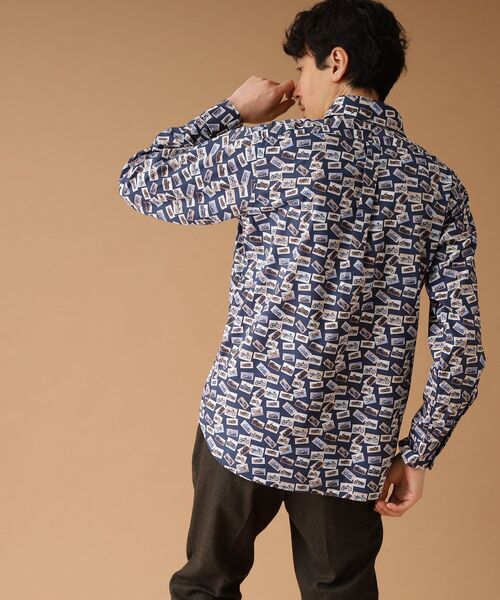 40ｃｔ＆525（フォーティーカラッツアンドゴーニーゴ）の「◆【Sサイズ～】総柄プリント ボタンダウンシャツ（シャツ/ブラウス・メンズ・ネイビー系/ホワイト系1/ダークブラウン系/オレンジ系5・02/04/01/03）」の22枚目の写真