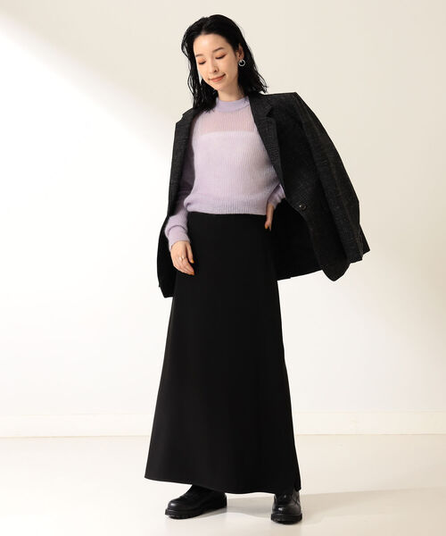 Demi-Luxe BEAMS(デミルクス ビームス)の「Demi-Luxe BEAMS / ウール リネン テーラードジャケット(テーラードジャケット・レディース・ブラック・40/38/36)」の4枚目の写真